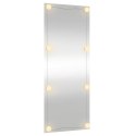 LUSTRO ŚCIENNE Z LED 40X100CM SZKLANE PROSTOKĄTNE