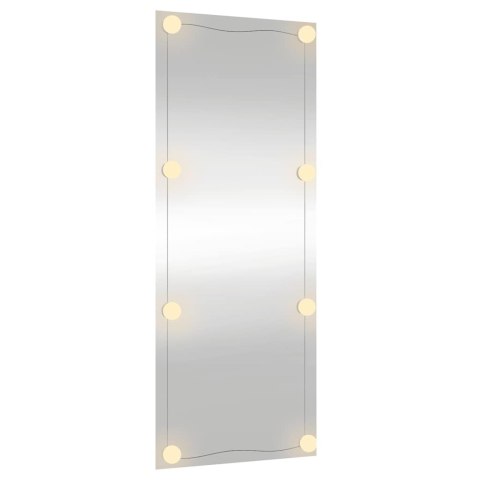LUSTRO ŚCIENNE Z LED 40X100CM SZKLANE PROSTOKĄTNE