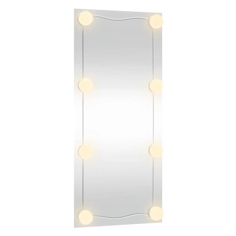 LUSTRO ŚCIENNE Z LED 50X100CM SZKLANE PROSTOKĄTNE