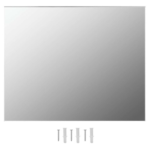 LUSTRO ŚCIENNE Z LAMPKAMI LED BEZ RAMY PROSTOKĄTNE SZKLANE