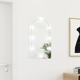 LUSTRO Z LAMPAMI LED 70X40CM SZKLANE Z ŁUKIEM