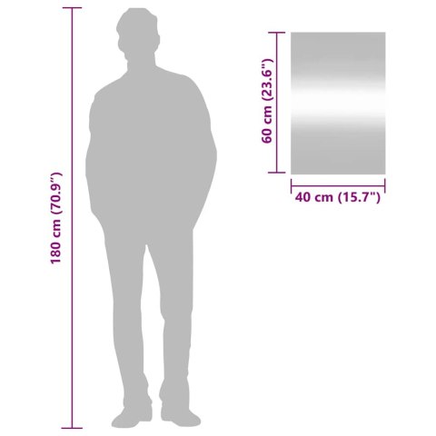 LUSTRO ŚCIENNE 40X60CM SZKLANE PROSTOKĄTNE