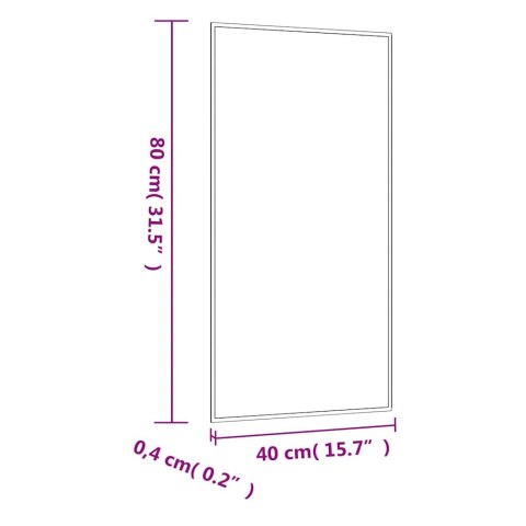 LUSTRO ŚCIENNE 40X80CM SZKLANE PROSTOKĄTNE