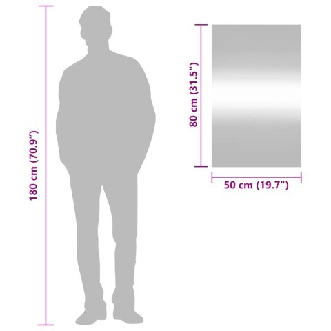 LUSTRO ŚCIENNE 50X80CM SZKLANE PROSTOKĄTNE