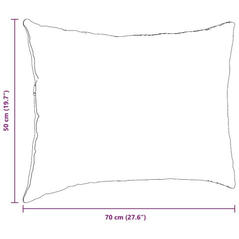 PODUSZKI NA SOFĘ 2 SZT. BRĄZOWY 70X50CM TKANINA SZTRUKSOWA