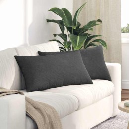 PODUSZKI NA SOFĘ 2 SZT. CIEMNOSZARY 80X40CM