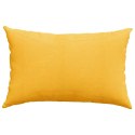 PODUSZKI NA SOFĘ 2 SZT. JASNOŻÓŁTY 60X40CM TKANINA SZTRUKSOWA