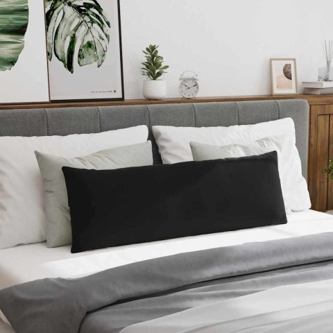 PODUSZKI NA SOFĘ 2 SZT. CZARNY 120X40CM TKANINA SZTRUKSOWA