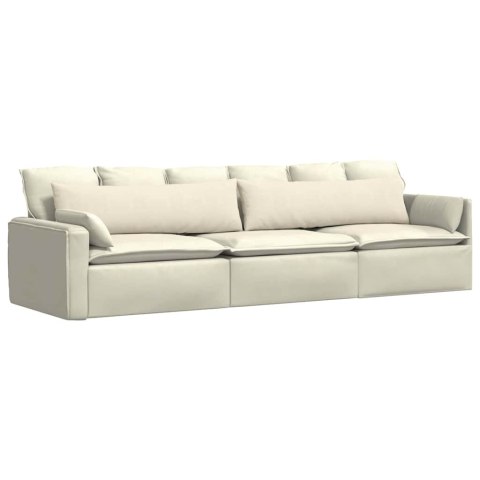 PODUSZKI NA SOFĘ 2 SZT. KREMOWY 145X40CM TKANINA SZTRUKSOWA