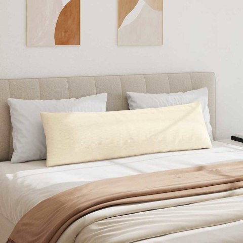 PODUSZKI NA SOFĘ 2 SZT. KREMOWY 145X40CM TKANINA SZTRUKSOWA