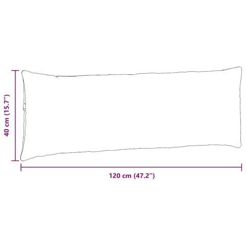 PODUSZKI NA SOFĘ 2 SZT. NIEBIESKI 120X40CM TKANINA SZTRUKSOWA