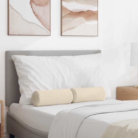 PODUSZKI WAŁKOWE 2 SZT. BEŻOWY Ø 15X40CM TKANINA MIKROFIBROWA