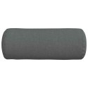 PODUSZKI WAŁKOWE 2 SZT. CIEMNOSZARY Ø 15X40CM TKANINA