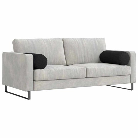 PODUSZKI WAŁKOWE 2 SZT. CZARNY Ø 25X70CM TKANINA