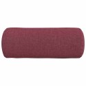 PODUSZKI WAŁKOWE 2 SZT. CZERWONE WINO Ø 15X40CM TKANINA