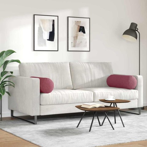 PODUSZKI WAŁKOWE 2 SZT. CZERWONE WINO Ø 25X70CM TKANINA