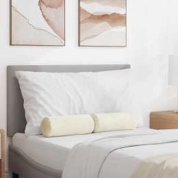 PODUSZKI WAŁKOWE 2 SZT. KREMOWY Ø 15X40CM TKANINA SZTRUKSOWA