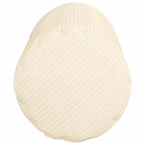 PODUSZKI WAŁKOWE 2 SZT. KREMOWY Ø 15X40CM TKANINA SZTRUKSOWA