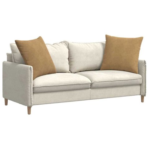 PODUSZKI NA SOFĘ 2 SZT. BRĄZOWY 60X60CM TKANINA SZTRUKSOWA