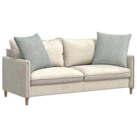 PODUSZKI NA SOFĘ 2 SZT. JASNOSZARY 80X80CM TKANINA SZTRUKSOWA