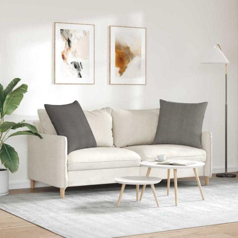 PODUSZKI NA SOFĘ 2 SZT. JASNOSZARY 80X80CM TKANINA SZTRUKSOWA