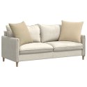 PODUSZKI NA SOFĘ KREMOWY TKANINA