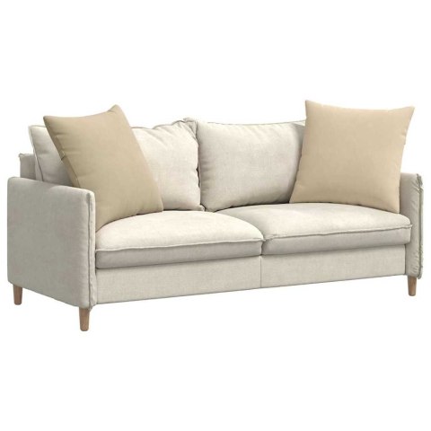 PODUSZKI NA SOFĘ KREMOWY TKANINA