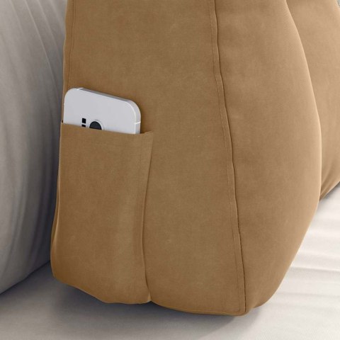 VidaXL Poduszka na plecy Brązowy 60 x 24 x 50 cm Aksamit