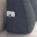 PODUSZKA NA PLECY CIEMNOSZARY 80X24X50CM AKSAMIT