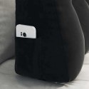 PODUSZKA NA PLECY CZARNY 80X24X50CM AKSAMIT