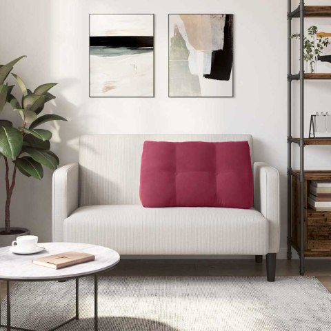 PODUSZKA NA PLECY CZERWONE WINO 80X24X50CM AKSAMIT