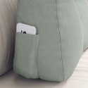 PODUSZKA NA PLECY JASNOSZARY 60X24X50CM AKSAMIT