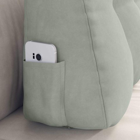 PODUSZKA NA PLECY JASNOSZARY 80X24X50CM AKSAMIT