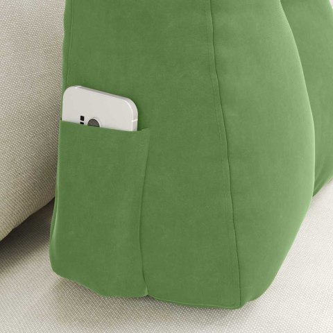 PODUSZKA NA PLECY JASNOZIELONY 60X24X50CM AKSAMIT