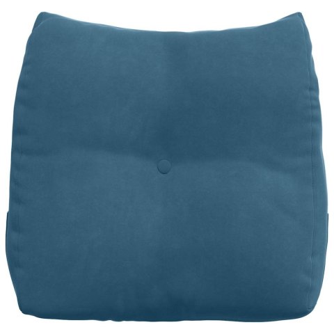PODUSZKA NA PLECY NIEBIESKI 45X24X50CM AKSAMIT