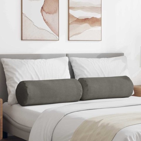 PODUSZKI WAŁKOWE 2 SZT. JASNOSZARY Ø 25X70CM