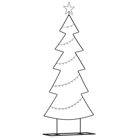 METALOWA CHOINKA ŚWIĄTECZNA Z PODSTAWĄ CZARNY 150CM STAL