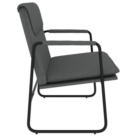 ŁAWKA CIEMNOSZARA 100X64X80CM TAPICEROWANA TKANINĄ