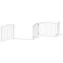SKŁADANA BRAMKA DLA PSA Z DRZWIAMI 10 PANELI BIAŁA 800CM