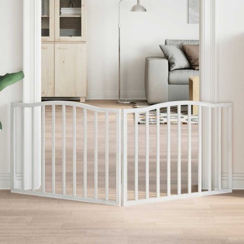 SKŁADANA BRAMKA ZABEZPIECZAJĄCA DLA PSA 2 PANELE BIAŁA 160CM