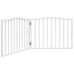 SKŁADANA BRAMKA ZABEZPIECZAJĄCA DLA PSA 2 PANELE BIAŁA 160CM
