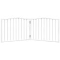 SKŁADANA BRAMKA ZABEZPIECZAJĄCA DLA PSA 2 PANELE BIAŁA 160CM