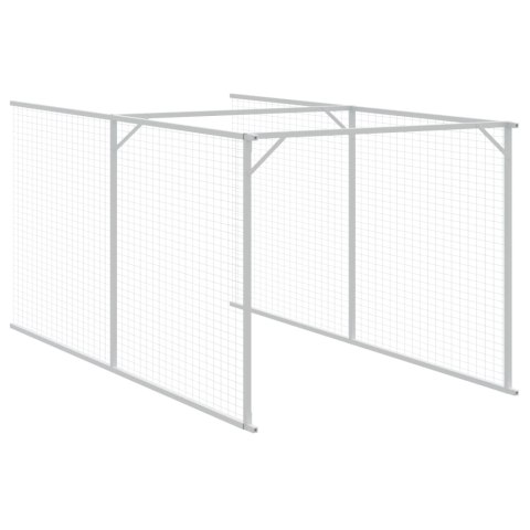 BUDA DLA PSA Z DACHEM ANTRACYTOWA 117X405X123CM STAL