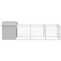 BUDA DLA PSA Z DACHEM JASNOSZARA 117X405X123CM STAL