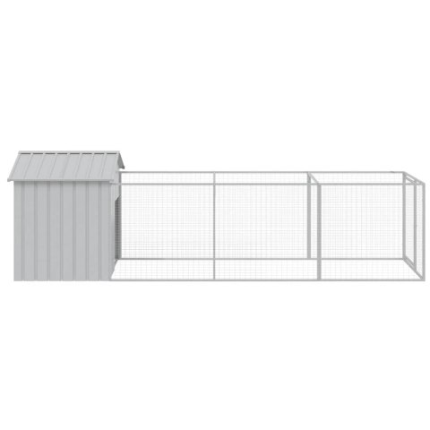 BUDA DLA PSA Z DACHEM JASNOSZARA 117X405X123CM STAL