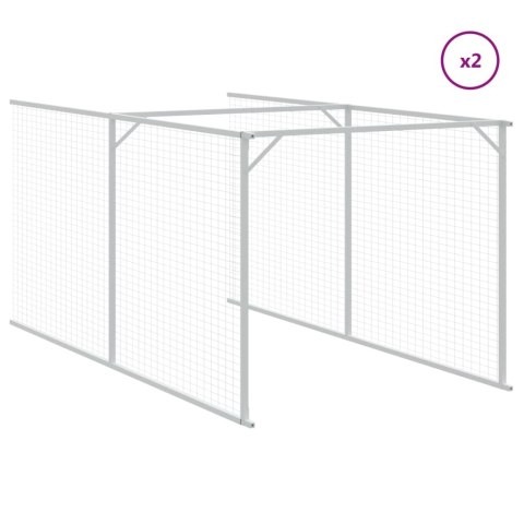 BUDA DLA PSA Z DACHEM JASNOSZARA 117X609X123CM STAL