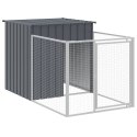BUDA DLA PSA Z WYBIEGIEM ANTRACYTOWA 110X405X110CM STAL