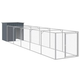 BUDA DLA PSA Z WYBIEGIEM ANTRACYTOWA 110X609X110CM STAL