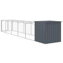 BUDA DLA PSA Z WYBIEGIEM ANTRACYTOWA 110X609X110CM STAL