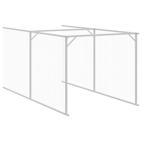 BUDA DLA PSA Z WYBIEGIEM ANTRACYTOWA 110X609X110CM STAL